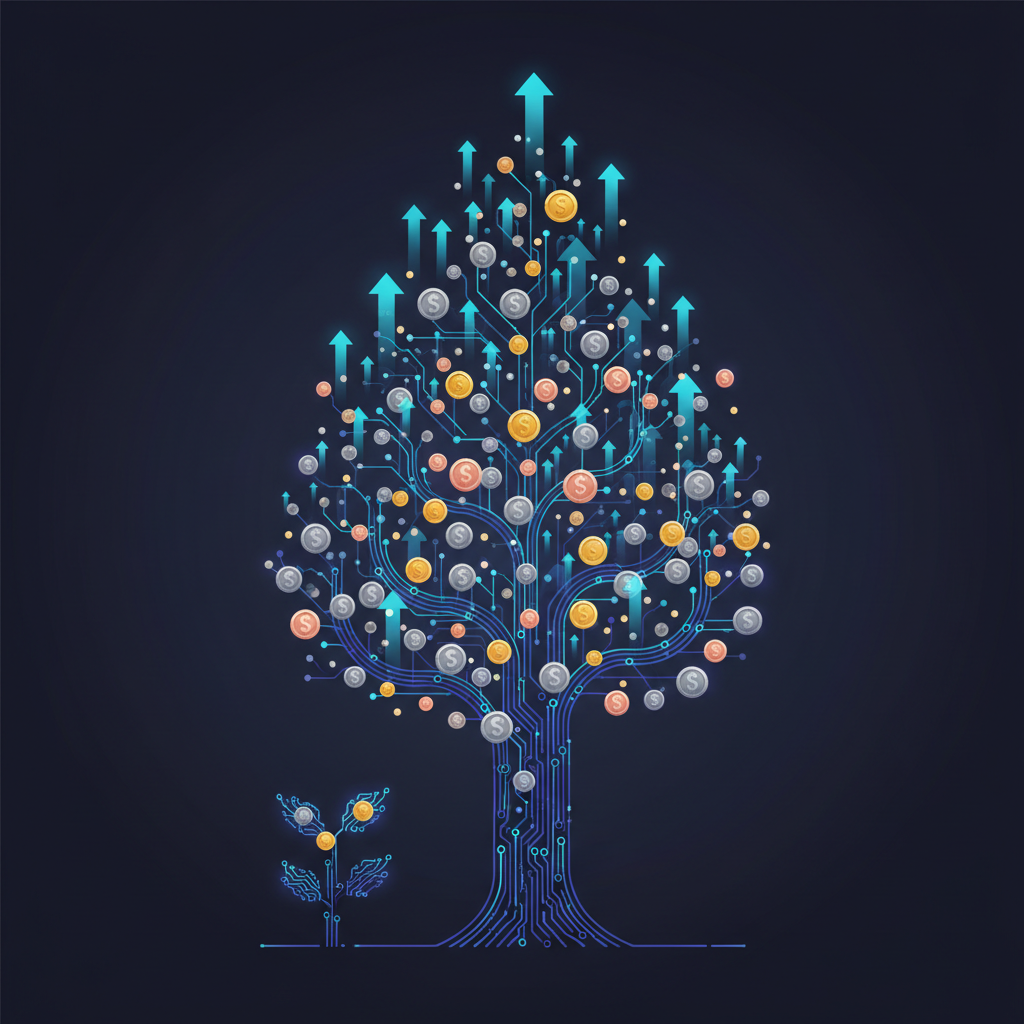 Business owner reviewing ROI dashboard showing AI agent cost savings compared to traditional staffing costs